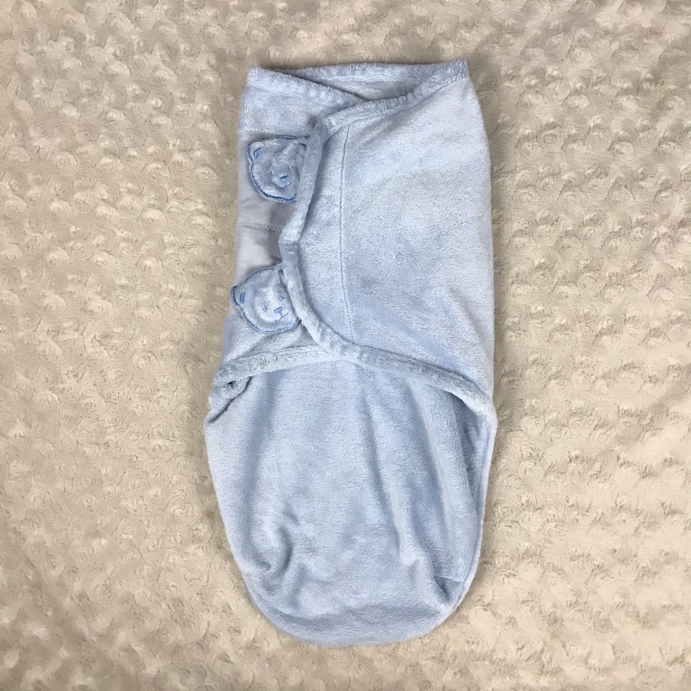 Kiddopotamus Baby Swaddle Wrap Blue Bear